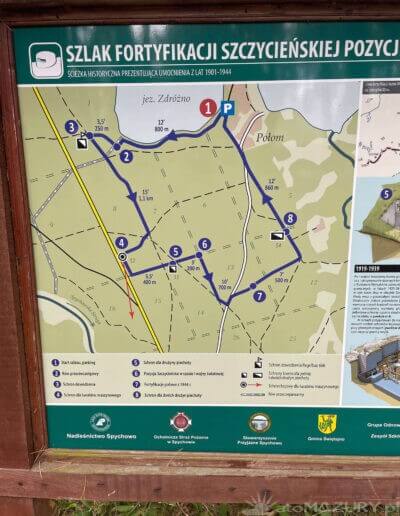SZLAK PIESZY FORTYFIKACJI SZCZYCIENSKIEJ POZYCJI LESNEJ 1